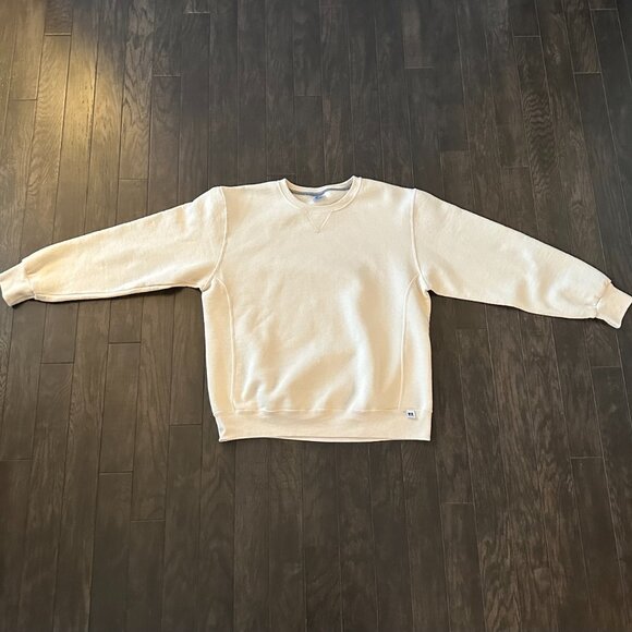 Russell Athletic Cream Crewneck Large Men's Sweatshirt - Picture 6 of 9